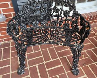 2 of 2 cast iron benches