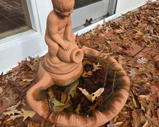 2 piece cement fountain 