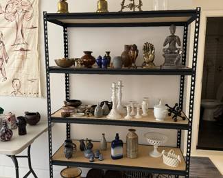 Collection of Candlesticks, Vases, Bowls, Baskets & Decorative Items