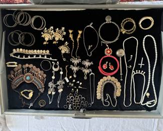 Large Collection of Costume, Gold & Silver Jewelry