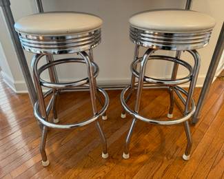 Retro Chrome Barstool (pair)