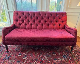 Lee Industries Tufted Floral Eco Friendly Upholstered Sofa (40"D x 72"W x 38" Back Height)