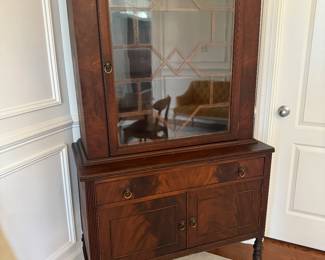 Vintage 1 Drawer 3 Door 2 Piece Display Cabinet (71"H x 38"W x 19"D) 