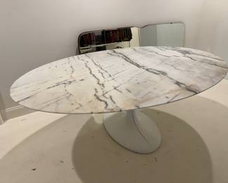 Oval Marble Dining Table Top (77"L x 48"W)
