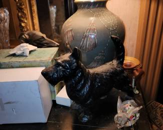 Antique, metal Scottie dog