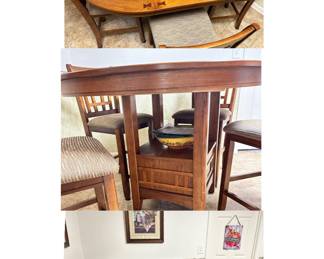 High Top Dinning Table with 4 Chairs