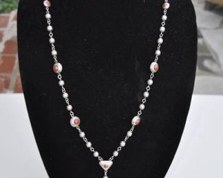 Vintage Lee Yazzie Sterling & Coral necklace