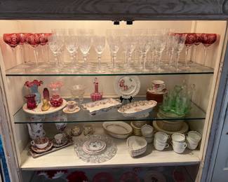 John Widdicomb display cabinet with the doors removed (doors are on display beside the cabinet)