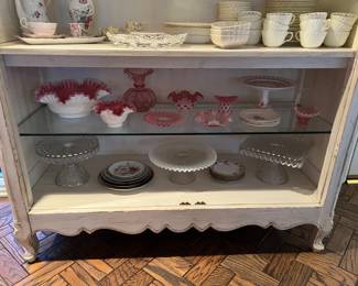 John Widdicomb display cabinet with the doors removed (doors are on display beside the cabinet)