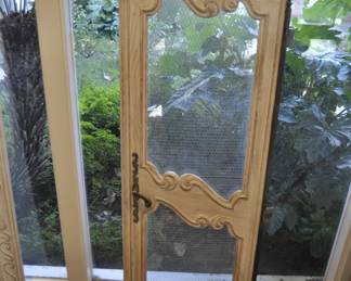 John Widdicomb display cabinet with the doors removed (doors are on display beside the cabinet)