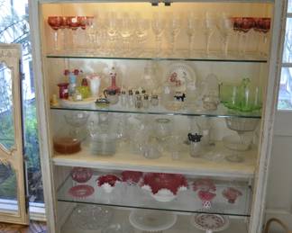 John Widdicomb display cabinet with the doors removed (doors are on display beside the cabinet)