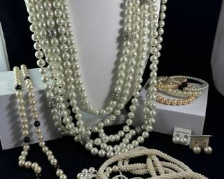 Costume Pearl Necklaces And More