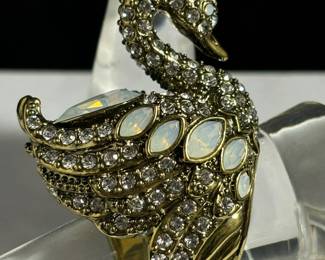 Heidi Daus Crystal Swan Ring
