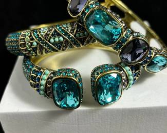 Heidi Daus Swarovski Crystal Accented Bracelet Set Triple Play