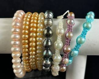 Pearl Stretch And Adjustable Bracelets
