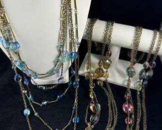 Sweet Romance Aurora Borealis Beaded Necklaces