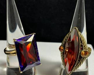 Heidi Daus Art Deco Ring Emerald Cut Costume Ring