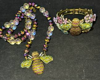 Kirks Folly Bee Or Not To Bee Necklace And Hinged Bracelet