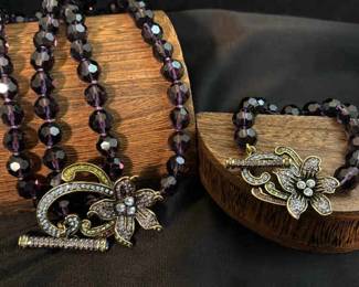 Heidi Daus Crystal Flower Necklace And Bracelet