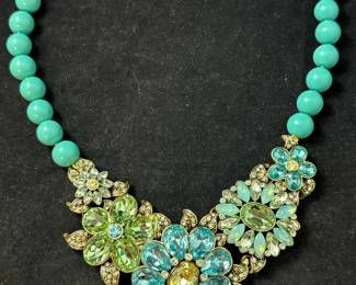 Heidi Daus Glorious Garden Floral Crystal Necklace