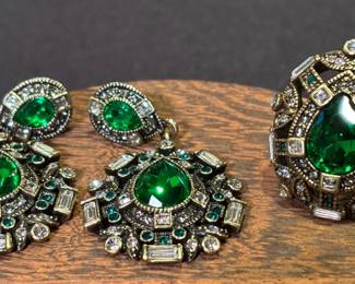 Heidi Daus Dazzling Decade Crystal Earrings And Ring