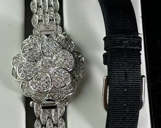 Suzanne Somers Crystal Floral Watch