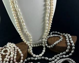 Gray And Cream Pearl Jewelry