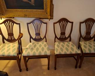 5 Vintage Shield Back Chairs
