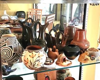 M Sarracino Laguna, Elizabeth Medina and other Native American pottery