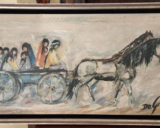 Ted De Grazia original oil on canvas