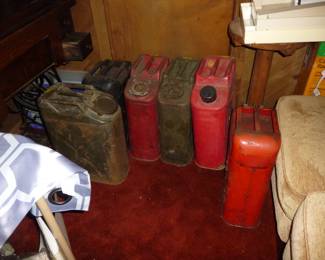 vintage GAS cans