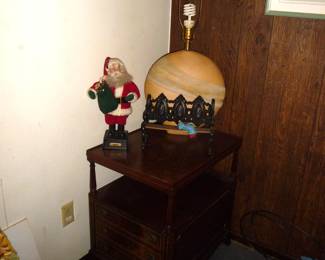  Santa / bench / lamp 