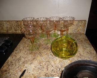 watermelon depression glass URANIUM