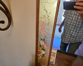 Detail on the  mirror in the entry way.