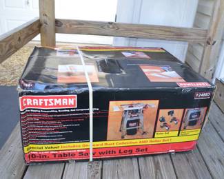 Craftsman 10" table saw with leg set