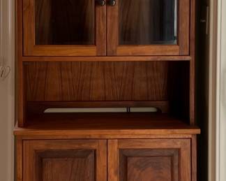 Contemporary Lighted Cabinet by Hardwood Artisans, 2 available