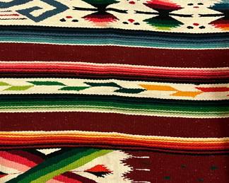 Vintage Handwoven Zapotec Blanket