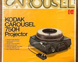 Vintage Kodak Carousel 750H Slide Projector with Original Box