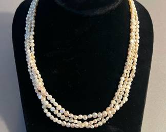 Fresh Water Pearls with 14K Clasp Necklace