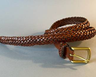 Vintage Coach Leather Braided Belt