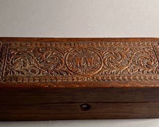 Antique Wheeler & Wilson Sewing Wood Box