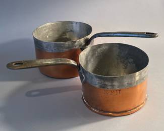 Antique French Copper Pans, sold individually