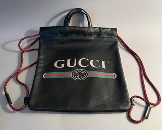 Gucci Drawstring Bagpack Logo Bag
