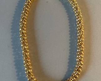 Gold Tone Evening Wear Necklace