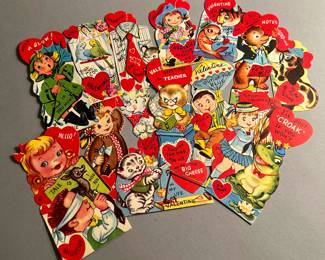 Vintage Valentines Day Cards, sold as a group