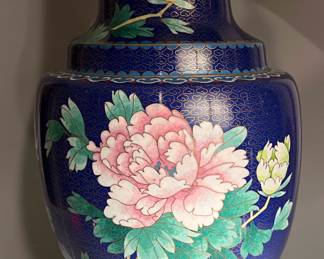 Monumental Chinese Cloisonné Lamp