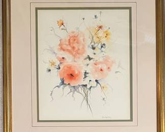 Floral Watercolor, Signed Montgomery