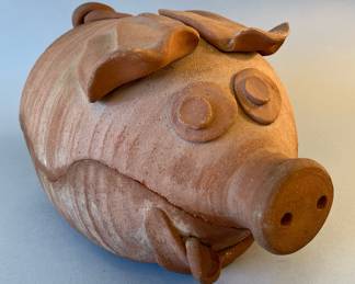 Large Terracotta “Pig” Baker