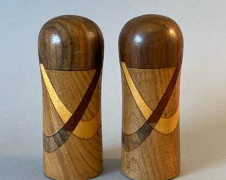 Studio Made Handcrafted Inlay Salt & Pepper Shakers