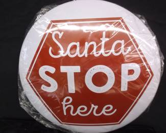 Metal Button Christmas Signs